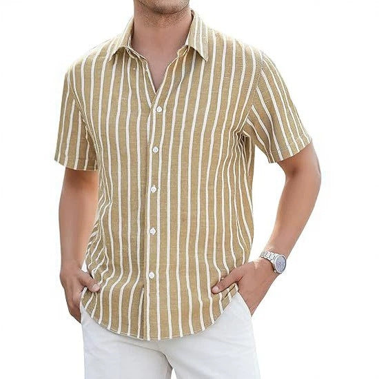 Herren Slim-Fit Hemd Leicht