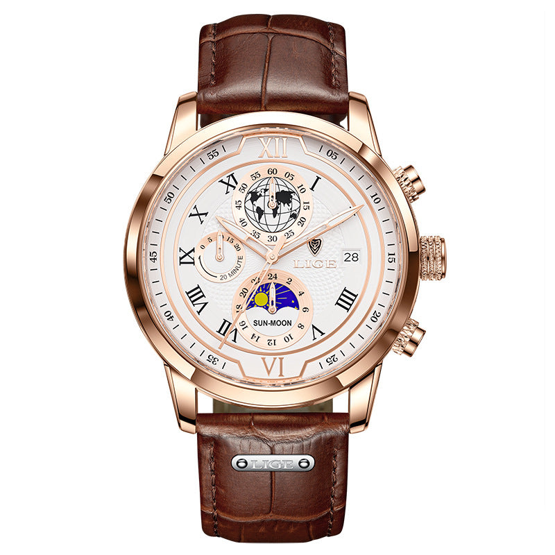 Herrenuhr mit Mondphase