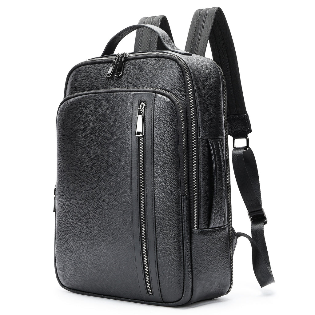 Reise-Rucksack aus Leder für 15-Zoll-Laptop