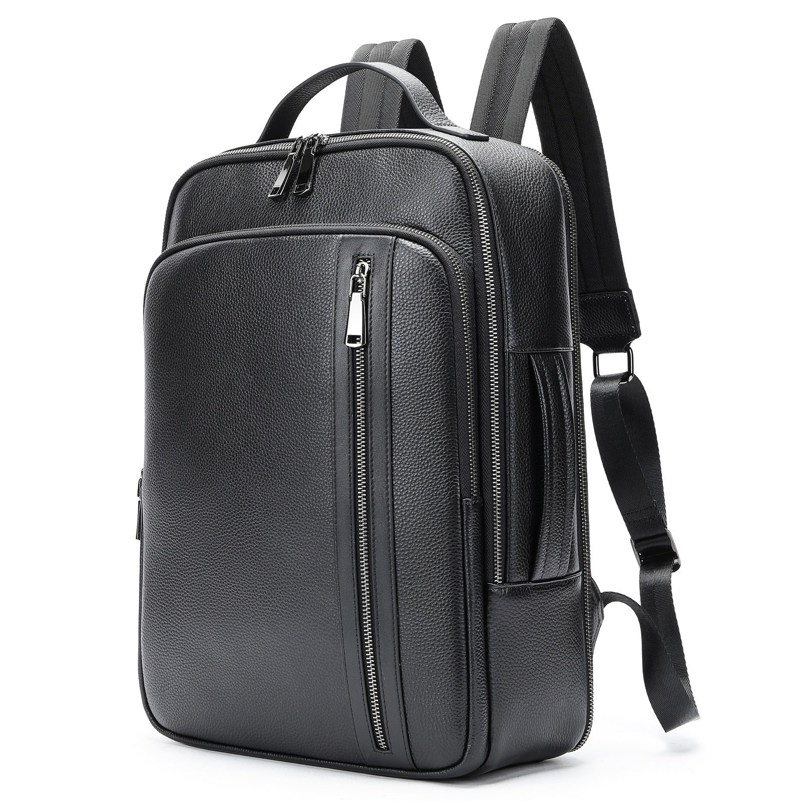 Reise-Rucksack aus Leder für 15-Zoll-Laptop