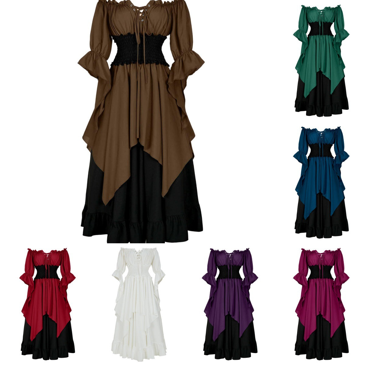 Retro Korsett-Kleid mit Plissee