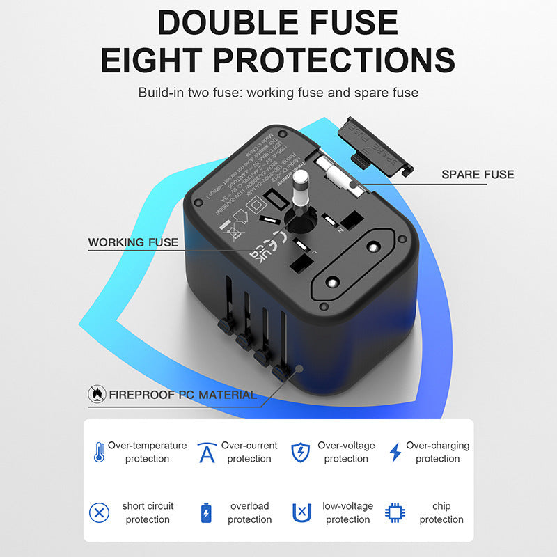 Universal Reise-Ladegerät 2x USB-A & 2x USB-C