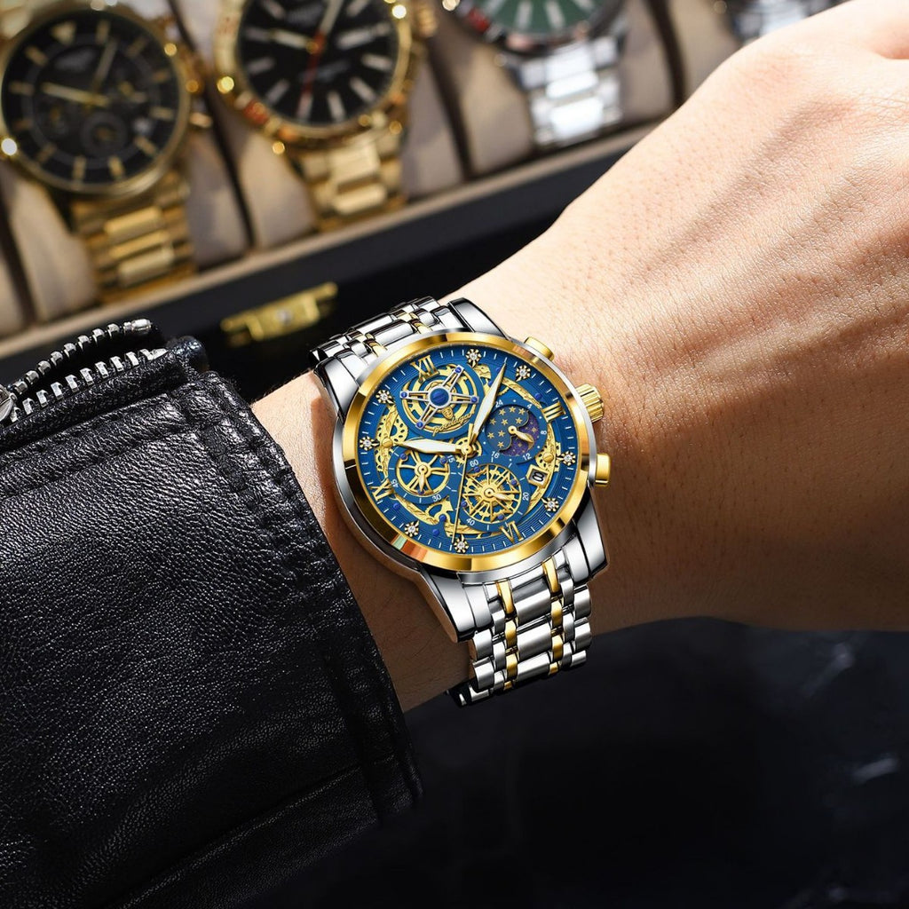 Wasserdichte Luxus-Armbanduhr mit grossem Zifferblatt