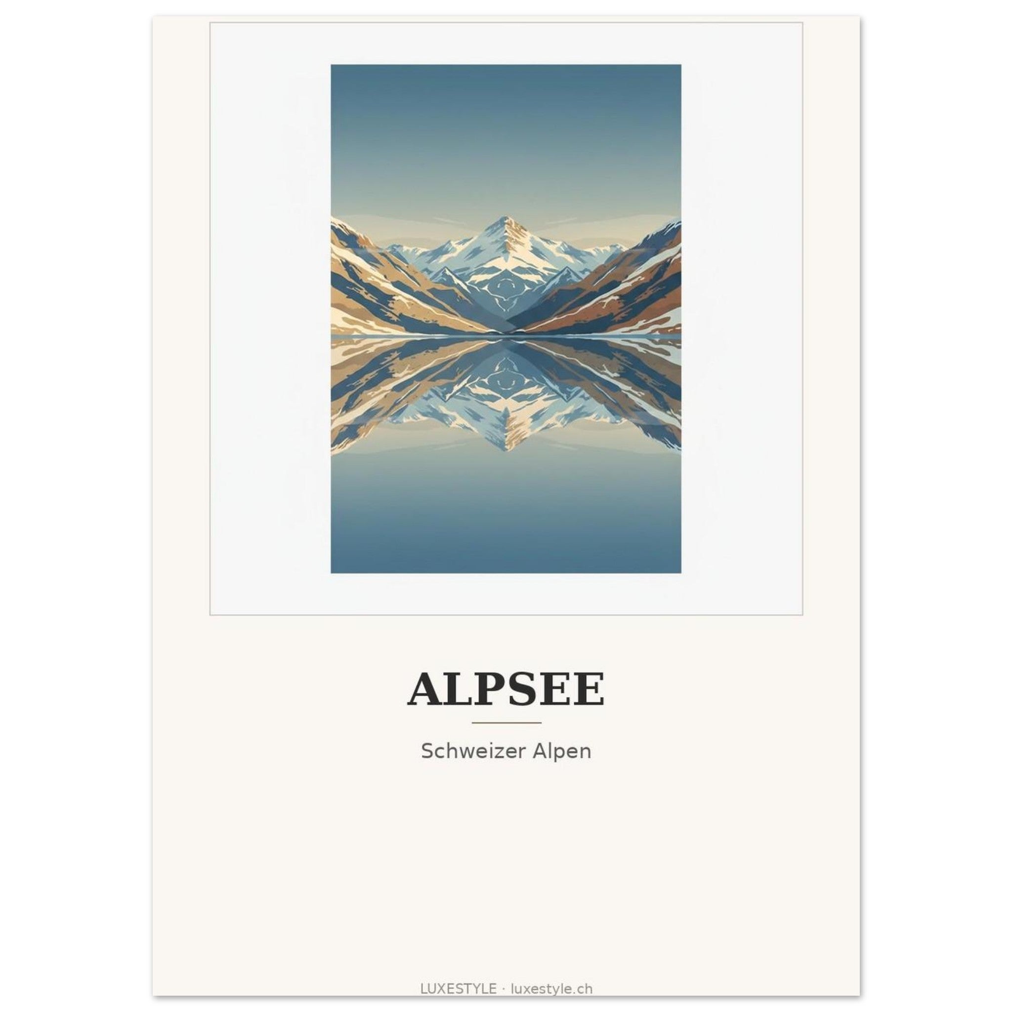 Schweiz-Poster «Alpsee» · See-Spiegelung-Kunstdruck