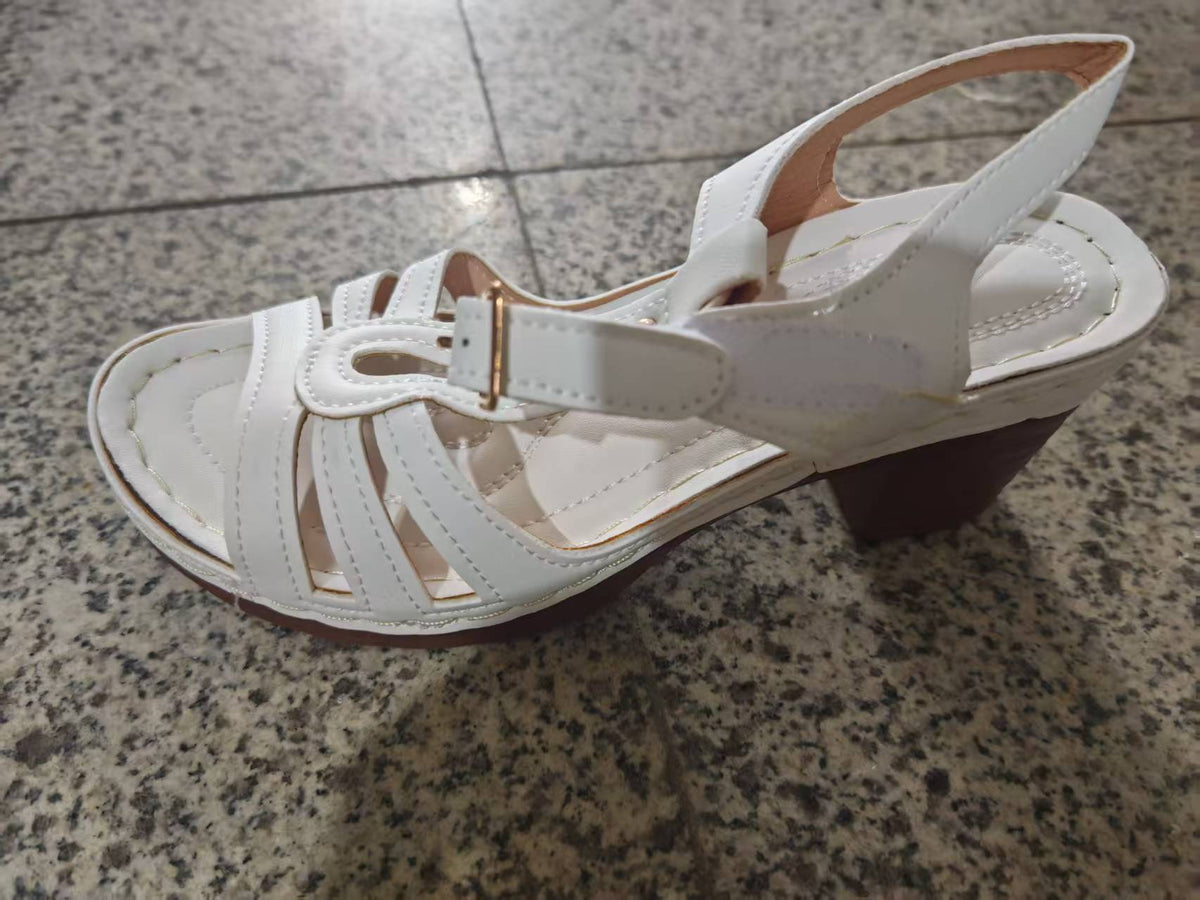 Peep Toe Keilabsatz Plateau Sandalen – Bild 9 | LuxeStyle