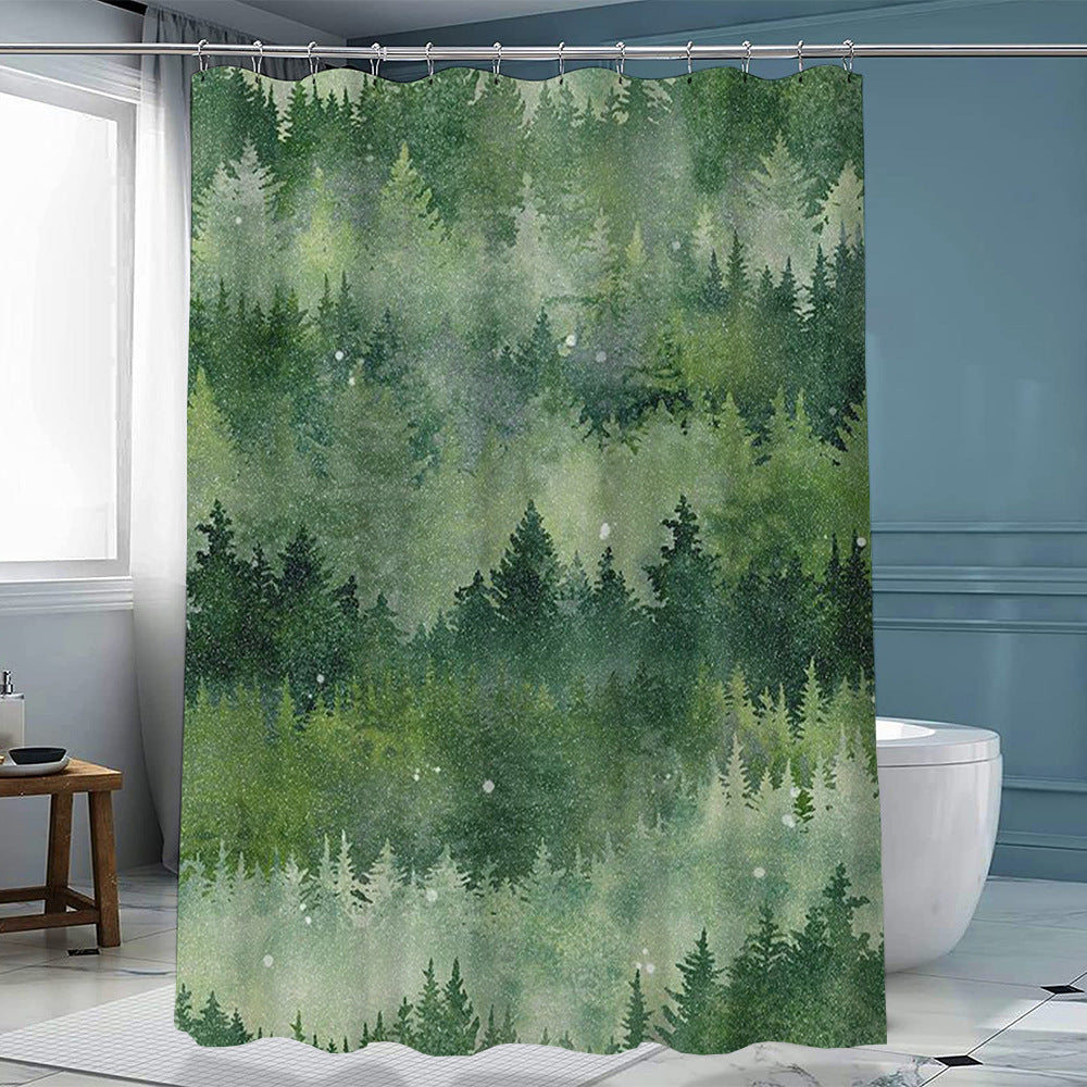 Duschvorhang Polyester mit Haken – Bild 5 | LuxeStyle
