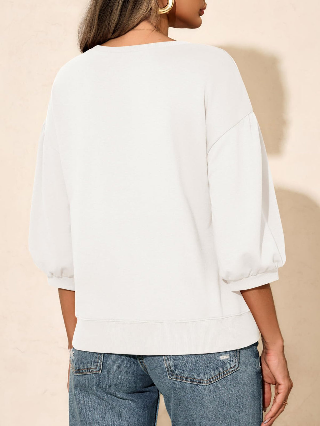 Puffärmel Sweatshirt für Damen