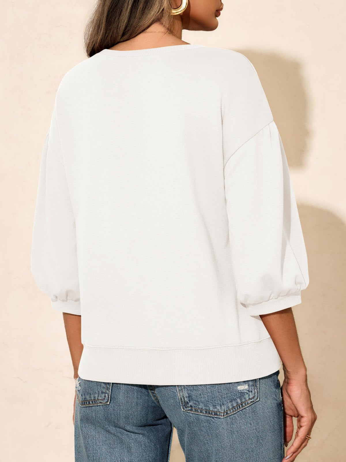 Puffärmel Sweatshirt für Damen