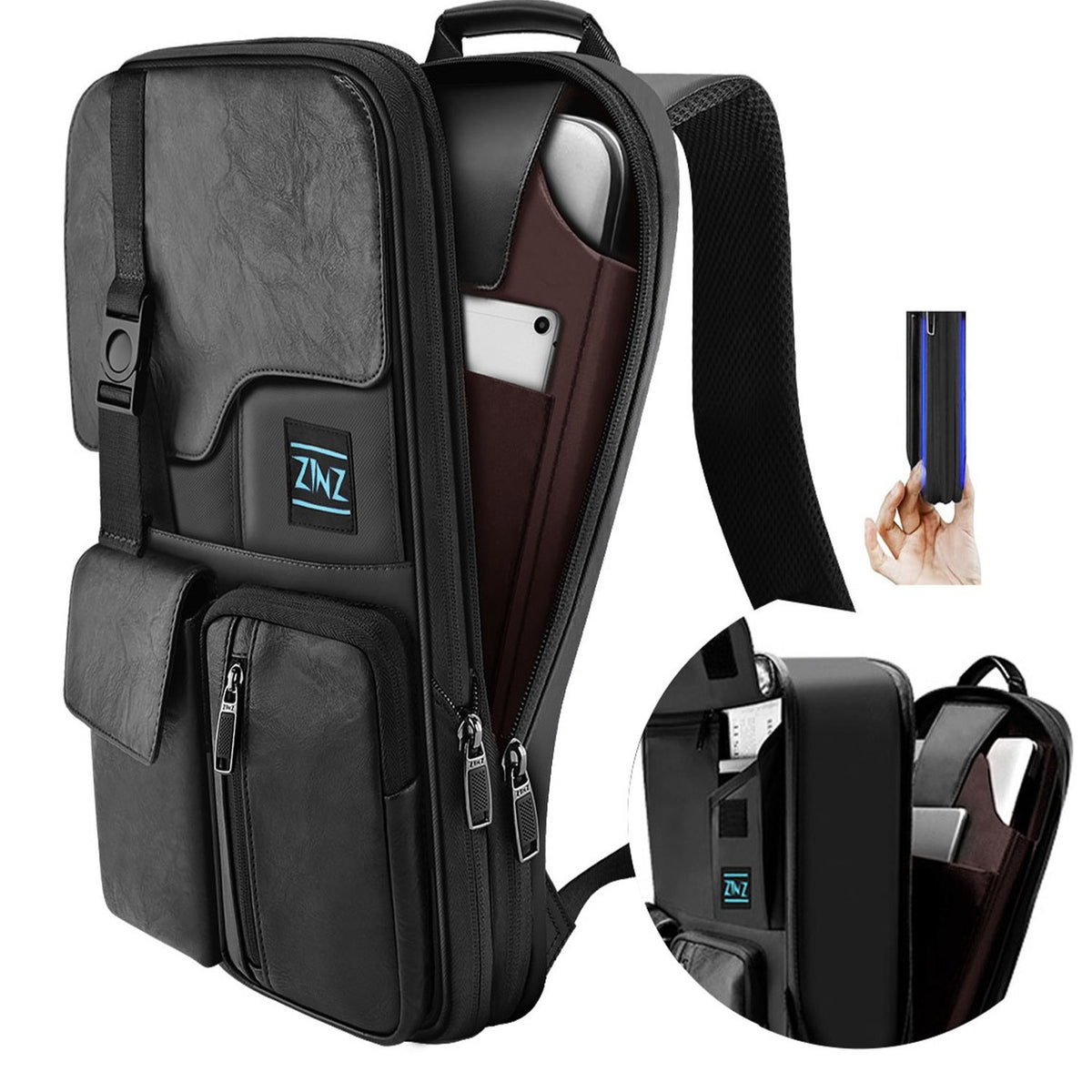 Business Laptop Rucksack für Herren (15.6 Zoll) – Bild 2 | LuxeStyle