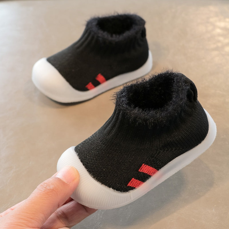 Baby Lauflernschuhe aus Wolle und Baumwolle