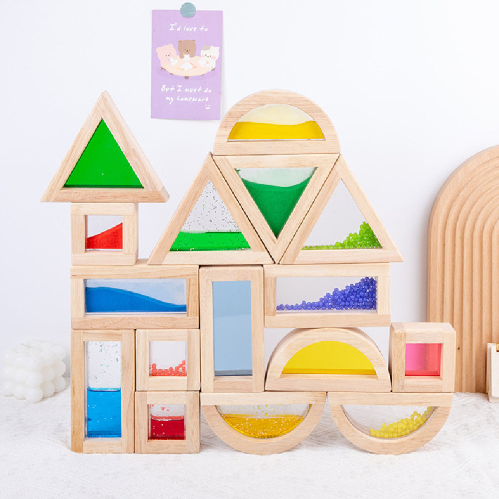 Holz Bauklötze Geometrie-Spielset | LuxeStyle