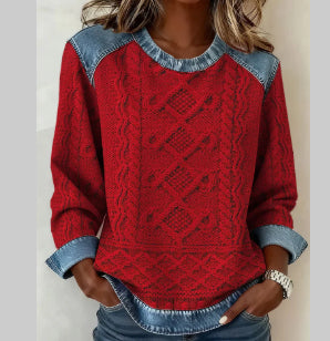 Damen-Top mit 3D-Druckmuster