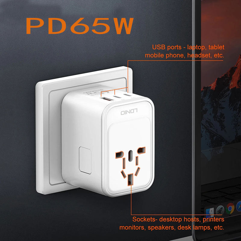 GaN PD65W Reise-Ladegerät mit Typ-C