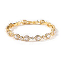 Personalisiertes ovales Zirkon-Armband mit Kupfer | LuxeStyle