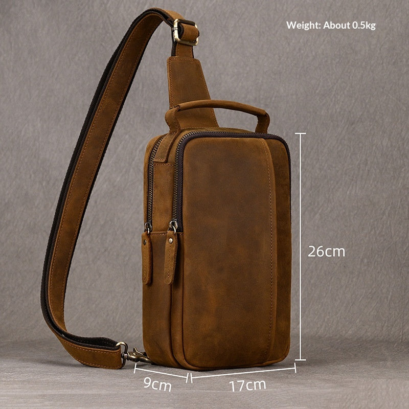 Männliche Crossbody-Tasche aus Vollschale – Bild 5 | LuxeStyle