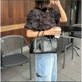 Elegante Bluse mit Puffärmeln und Raffung
