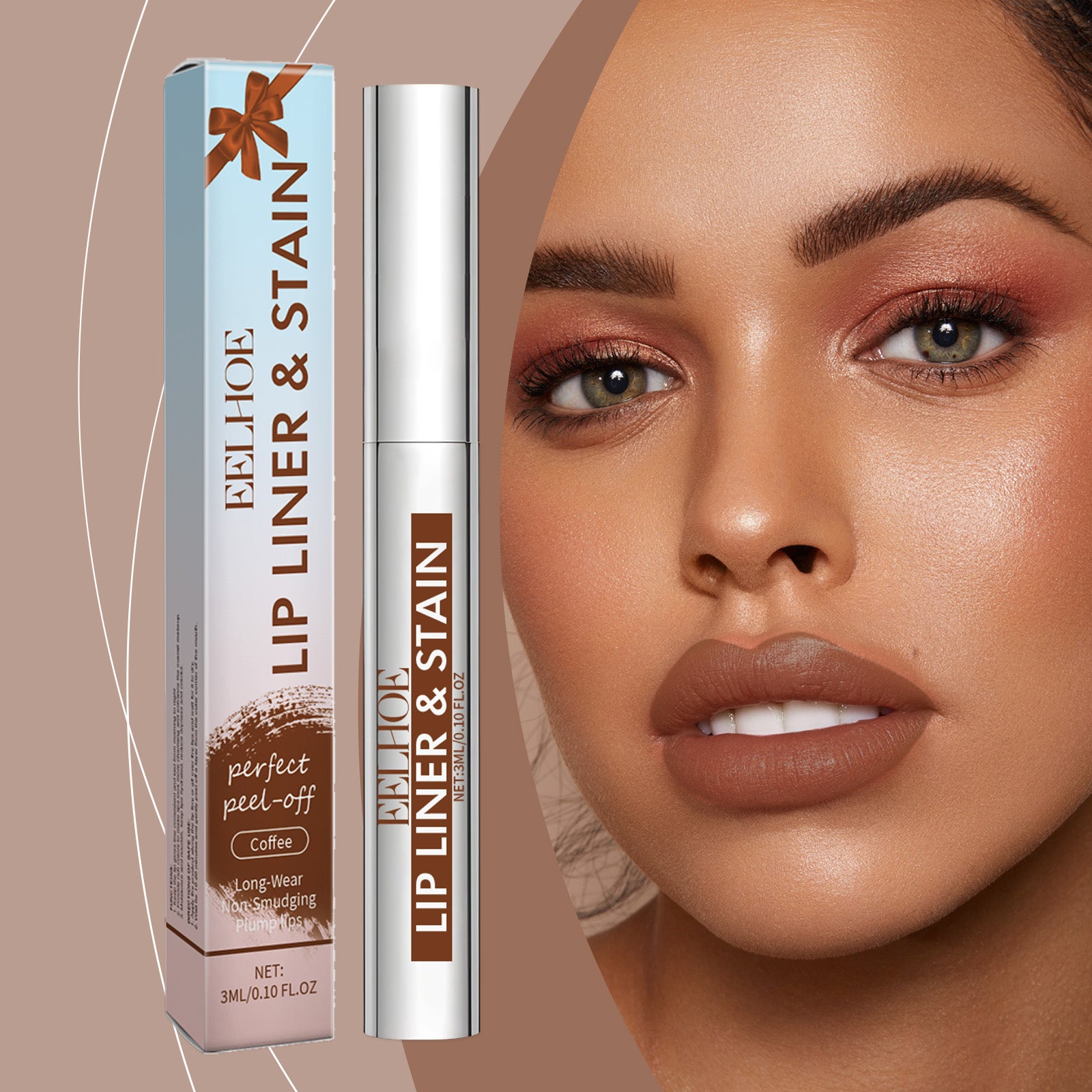 Peel-off Lip Gloss Nude Brown
