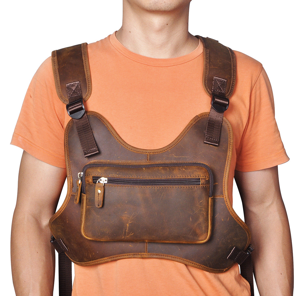 Vintage Brusttasche aus Rindsleder – Bild 4 | LuxeStyle