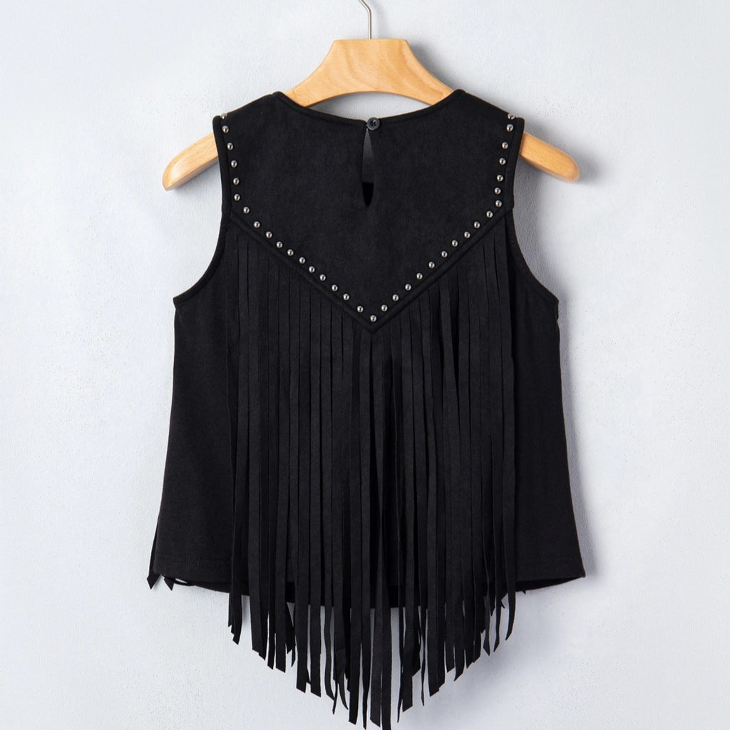 Retro Fransen-Top für Damen