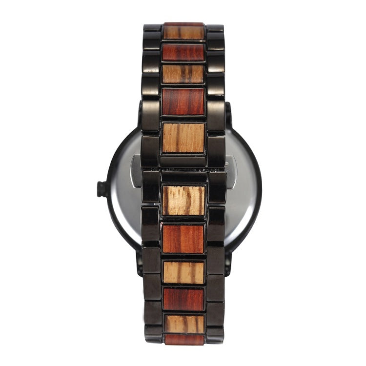 Wasserdichte Quarzuhr aus Stahl und Holz – Bild 9 | LuxeStyle