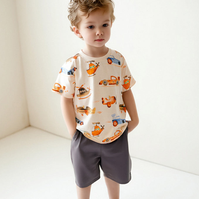 Sommerliches Jungen-Set mit kurzen Ärmeln – Bild 3 | LuxeStyle