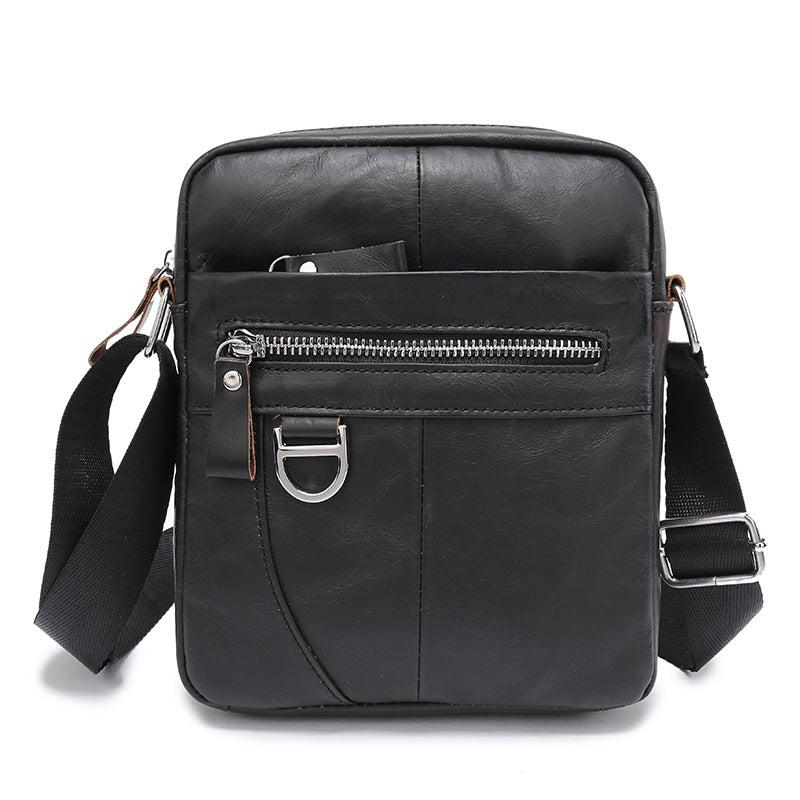 Umhängetasche Retro aus Rindsleder, schwarz/braun – Bild 4 | LuxeStyle