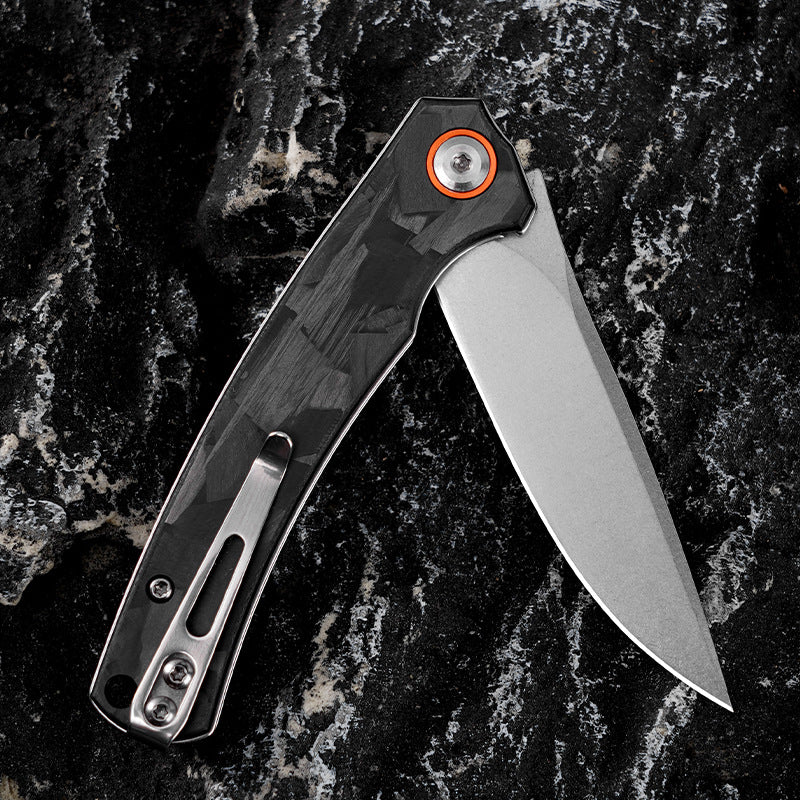Outdoor-Camping-Messer mit Carbon-Griff