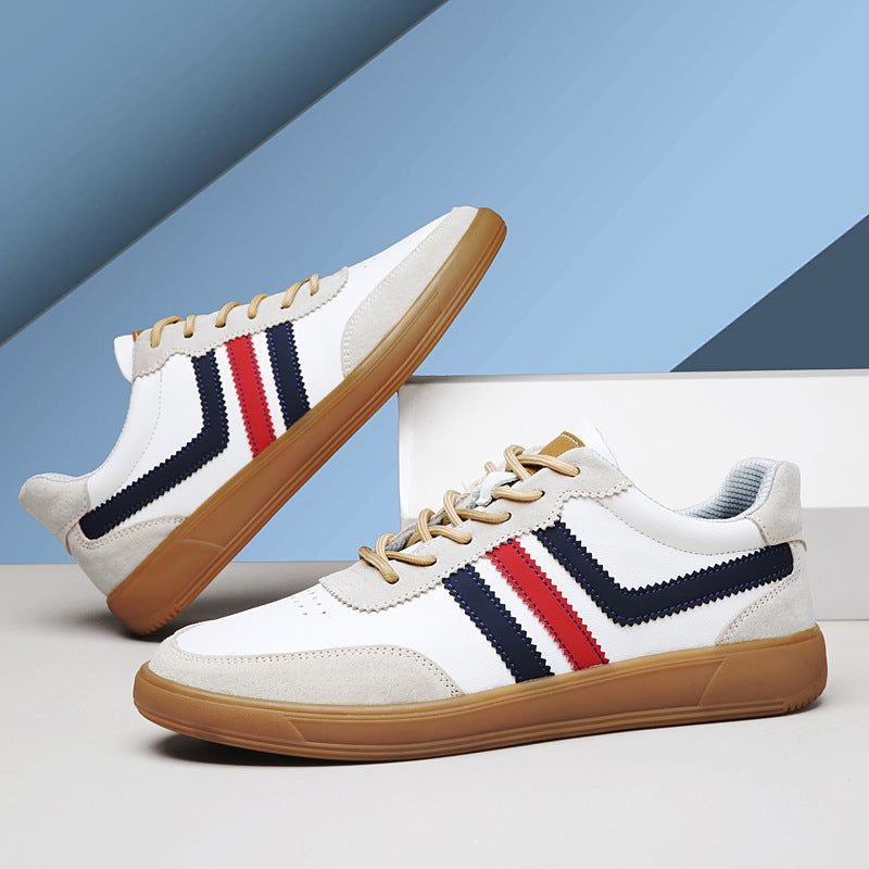 Männer-Leder-Sneaker mit Höhen-Boost