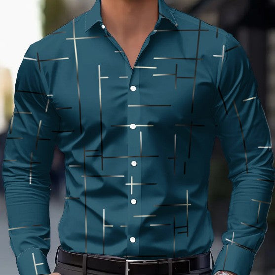 Plaid Shirt in Pfauenblau – Bild 2 | LuxeStyle