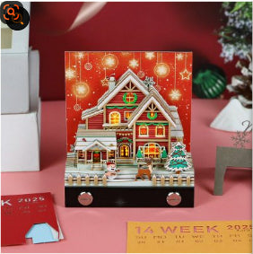 Weihnachts‑Schneehäuschen‑Kalender aus Papier | LuxeStyle
