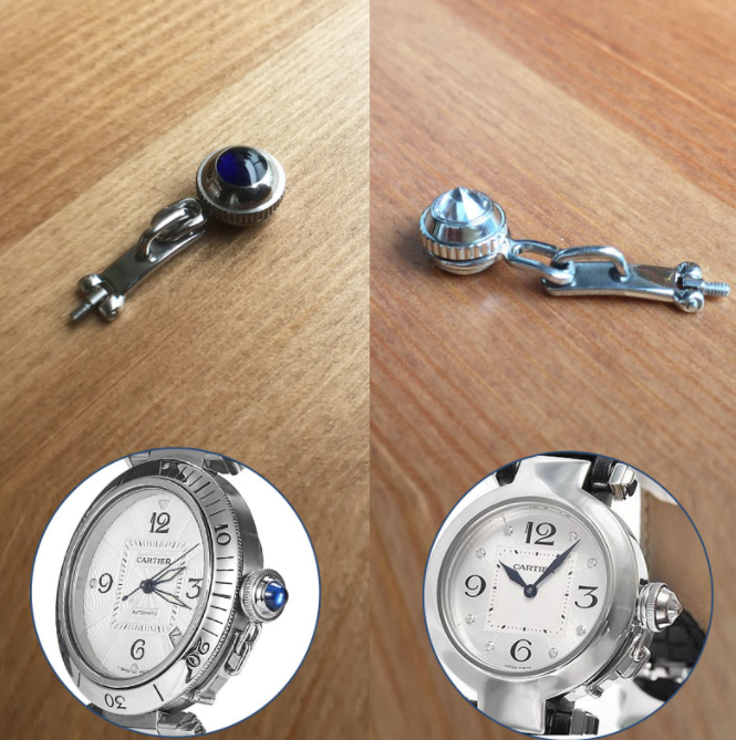 Uhrenkronenschutz mit Saphirglas und Zirkon – Bild 2 | LuxeStyle