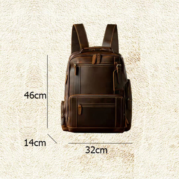 Handgemachter Leder-Rucksack Herren Retro – Bild 3 | LuxeStyle