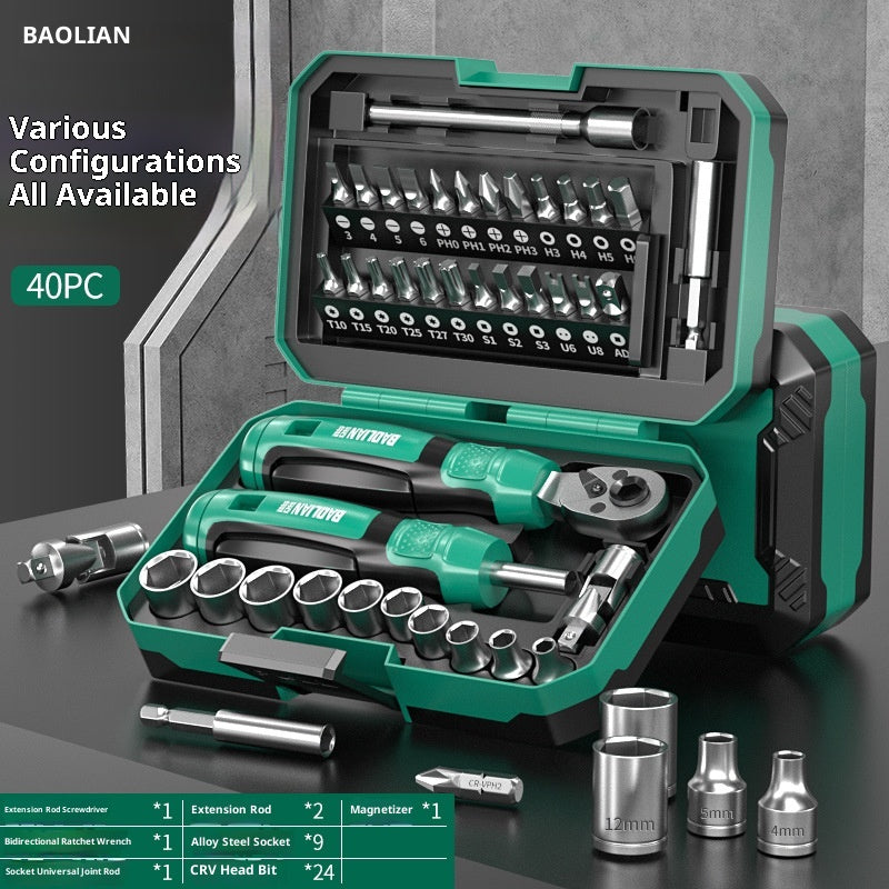 Magic Box Bits Set Ratschenschlüssel Schraubendreher Set