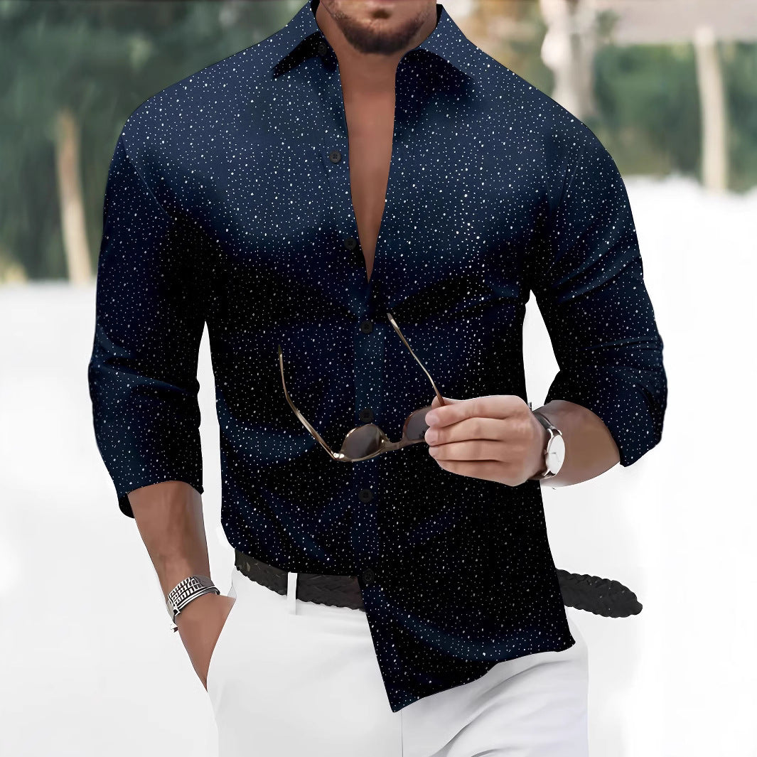 Langarmhemd mit Tupfen-Print – Bild 8 | LuxeStyle