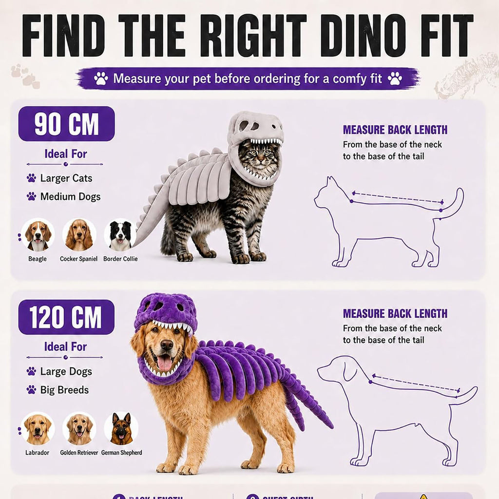 Dinosaurier-Skelett Kostüm für Haustiere