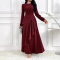 Elegantes Langarm-Maxikleid