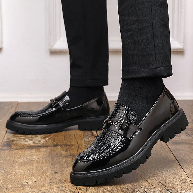 Schwarze Business-Loafers aus Kunstleder | LuxeStyle