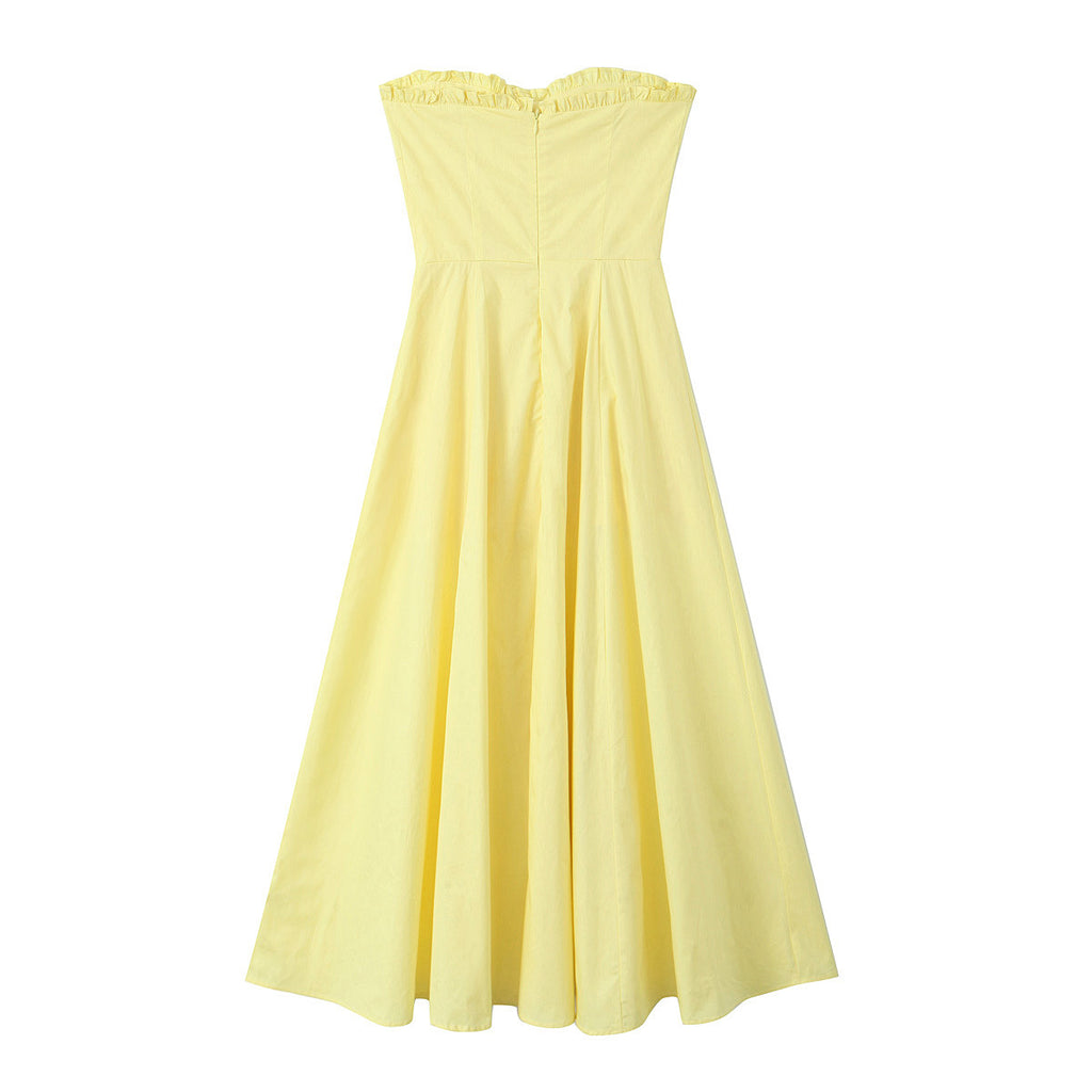 Trägerloses Sommerkleid mit Korsett-Top