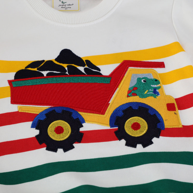 Bagger Cartoon Kapuzenpullover für Jungen – Bild 2 | LuxeStyle