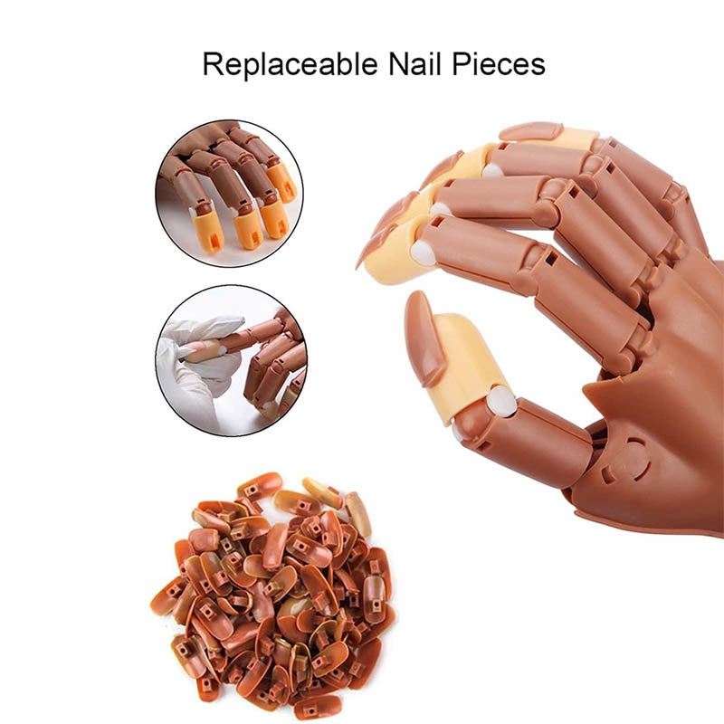Nail-Art-Set «Übungshand» + 300 Tips