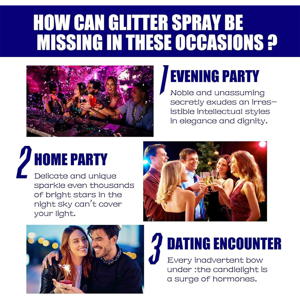 Glitzer Spray für Haar und Körper