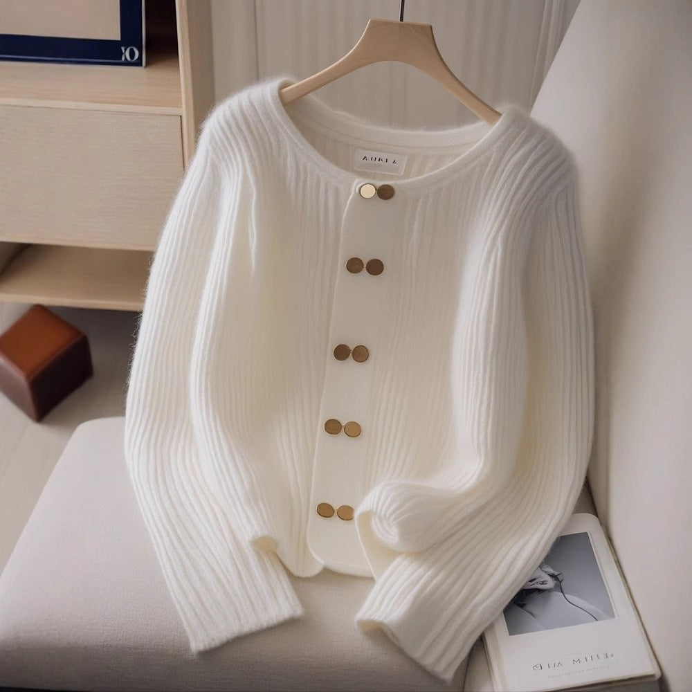 Kurzes Stricktop für Damen, Langarm – Bild 2 | LuxeStyle
