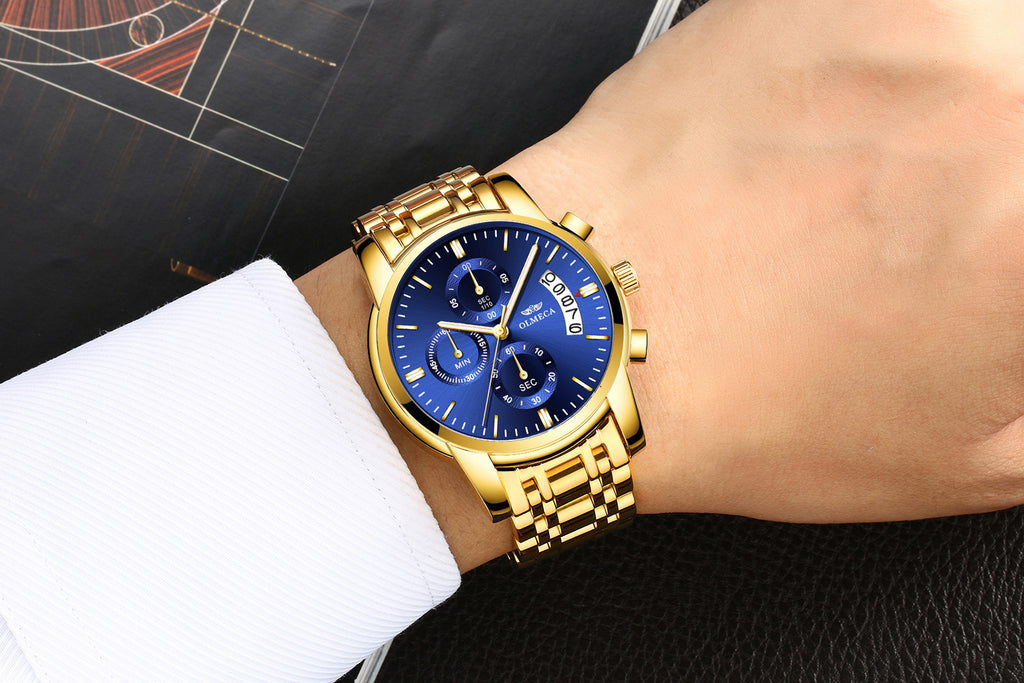 Butterfly-Clip Stahlarmband Herren-Wasseruhr Leuchtfunktion – Bild 7 | LuxeStyle