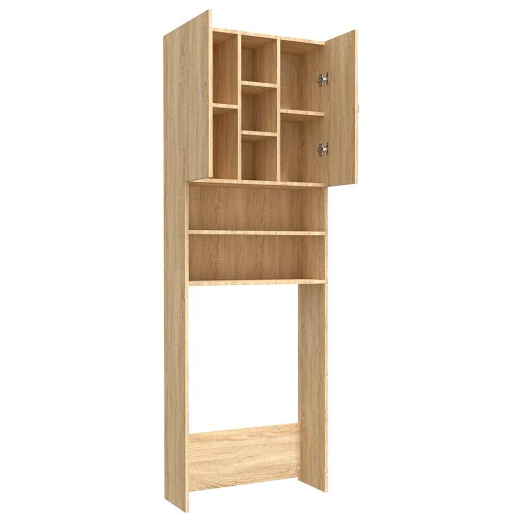 Waschmaschinen-Schrank Sonoma Eiche 64x25