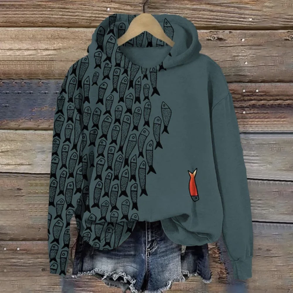 Damen Langarm-Top mit Blumenmuster