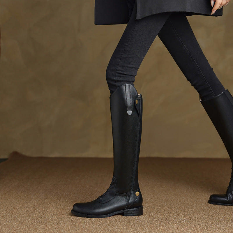 Damenstiefel mit Klotzhacke aus Nappaleder