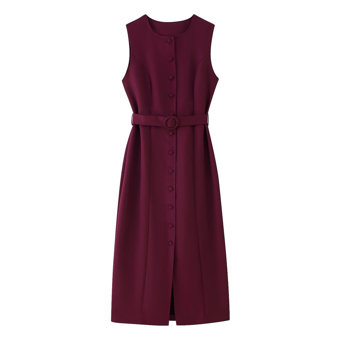 Ärmelloses A-Linien Kleid mit Gürtel | LuxeStyle