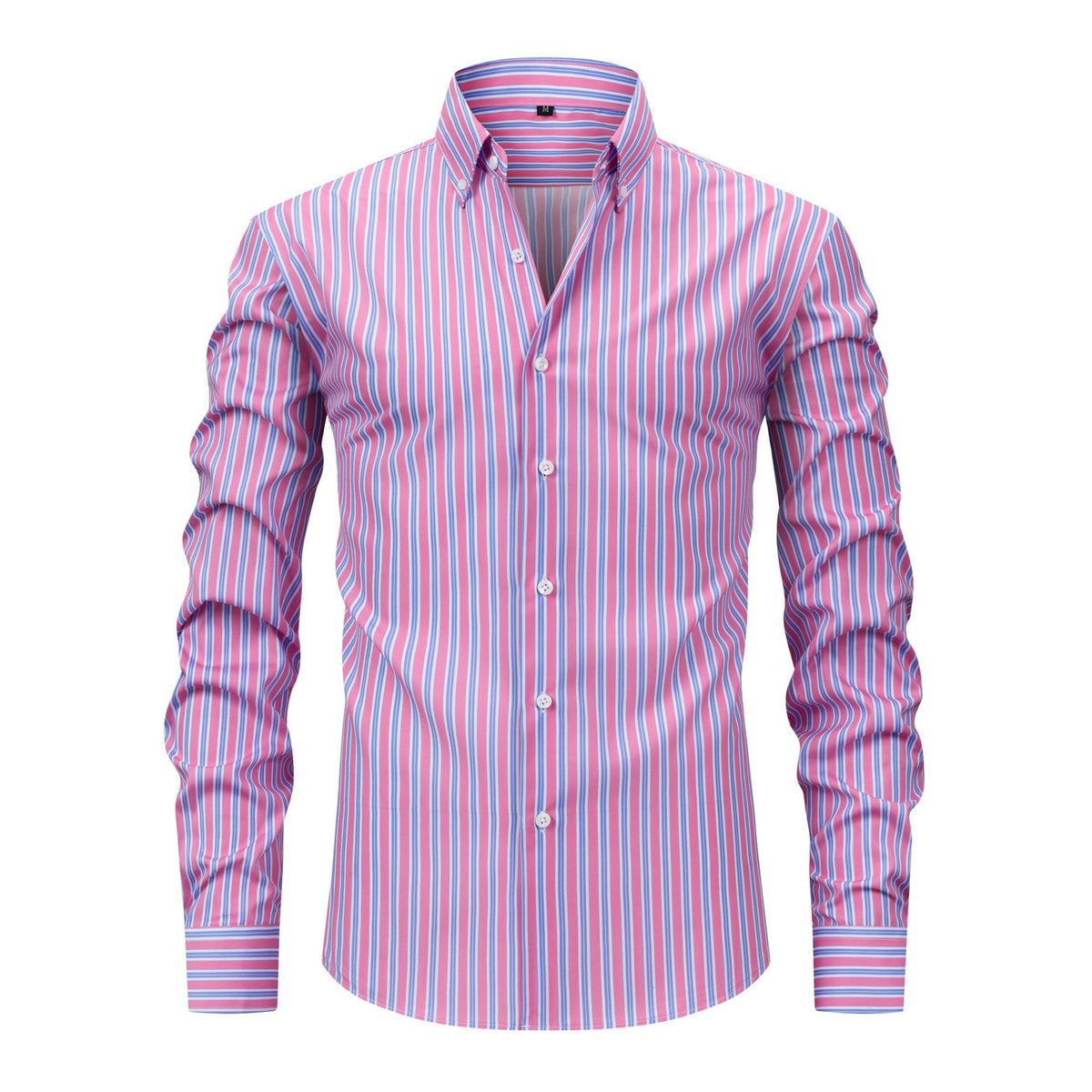 Herren Hemd gestreift mit Revers und langen Ärmeln – Bild 14 | LuxeStyle