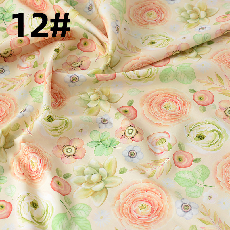 Dünner Baumwollstoff mit Pflanzen- und Blumenmuster – Bild 15 | LuxeStyle