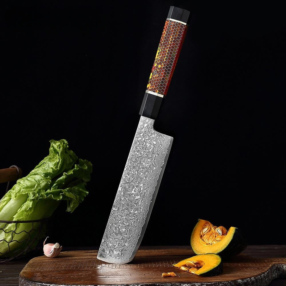 Damastmesser mit Wabenharzgriff – Bild 2 | LuxeStyle